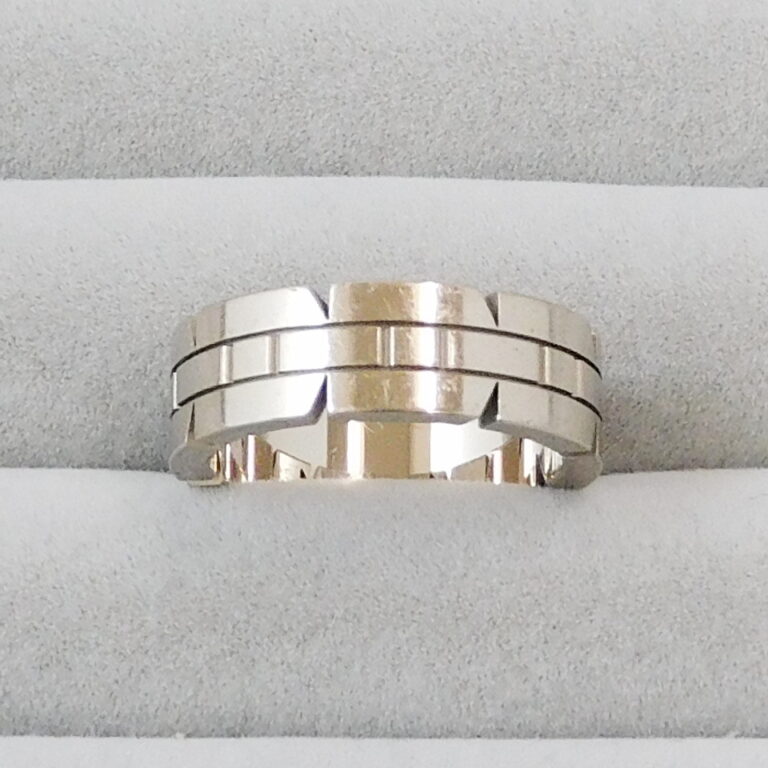 Cartier カルティエ タンク リング 指輪 750 WG 0.45ct ダイヤモンド 1P 8.5g 9.5号 カルティエ Cartier リング 指輪 タンクリング K18WG ダイヤモンド