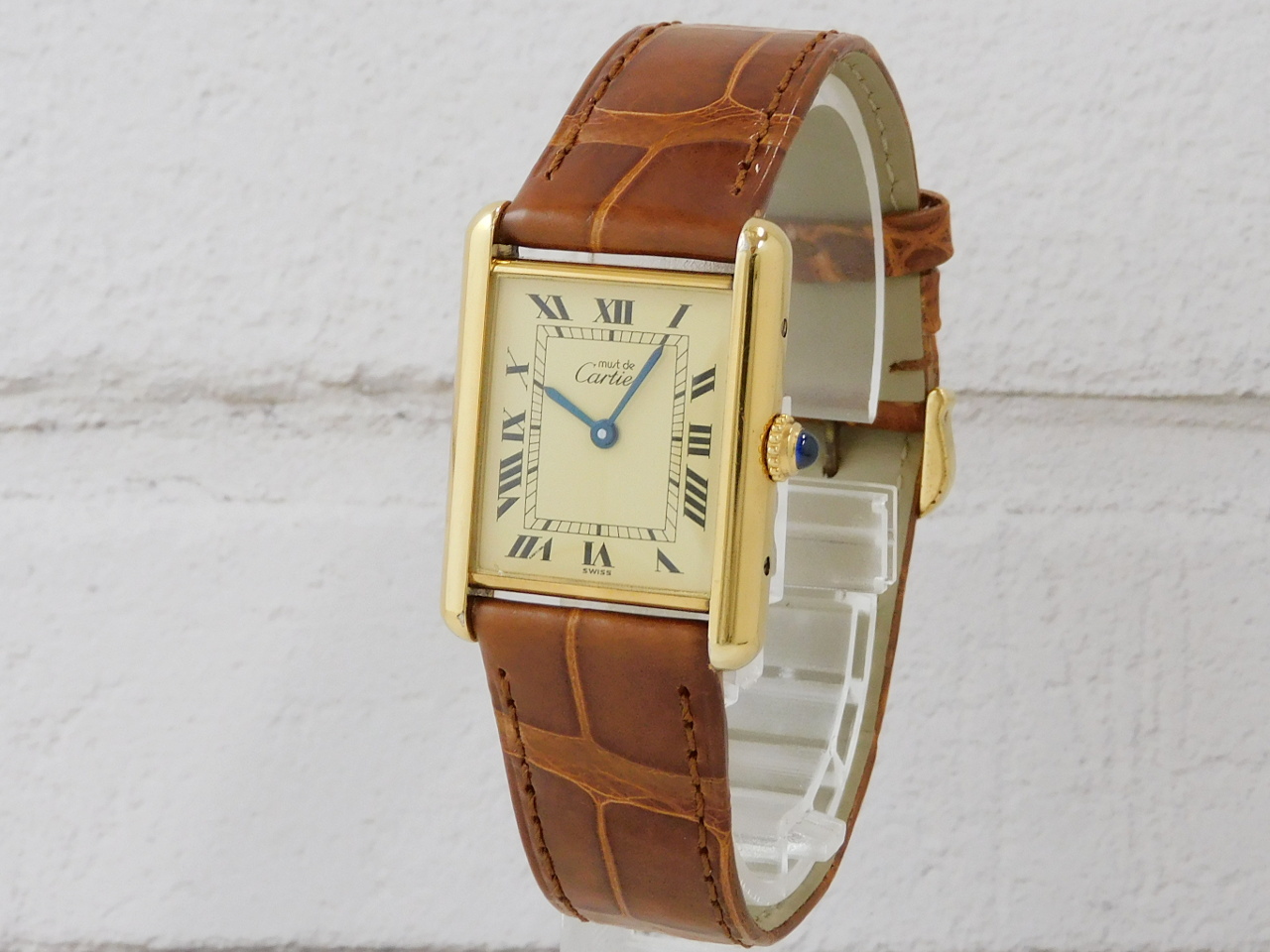 カルティエ Cartier マストタンク ヴェルメイユ ヴィンテージ W1004054 レディース ホワイト グレー SV925 クォーツ Must Tank 90248622 カルティエ CARTIER マストタンク ヴェルメイユ SM 腕時計 時計