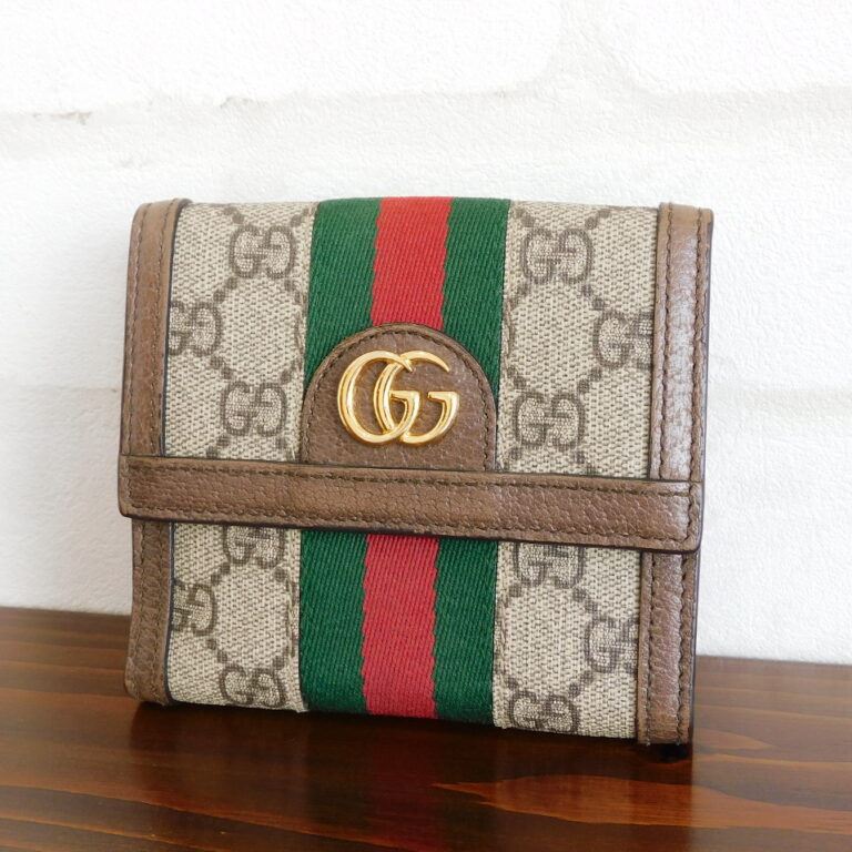 グッチ ファスナー長財布 251861 GGキャンバス ブラウン 人気 かわいい おしゃれ【中古】 GUCCI グッチ 251861 GGキャンバス 二つ折り長財布 ハート金具