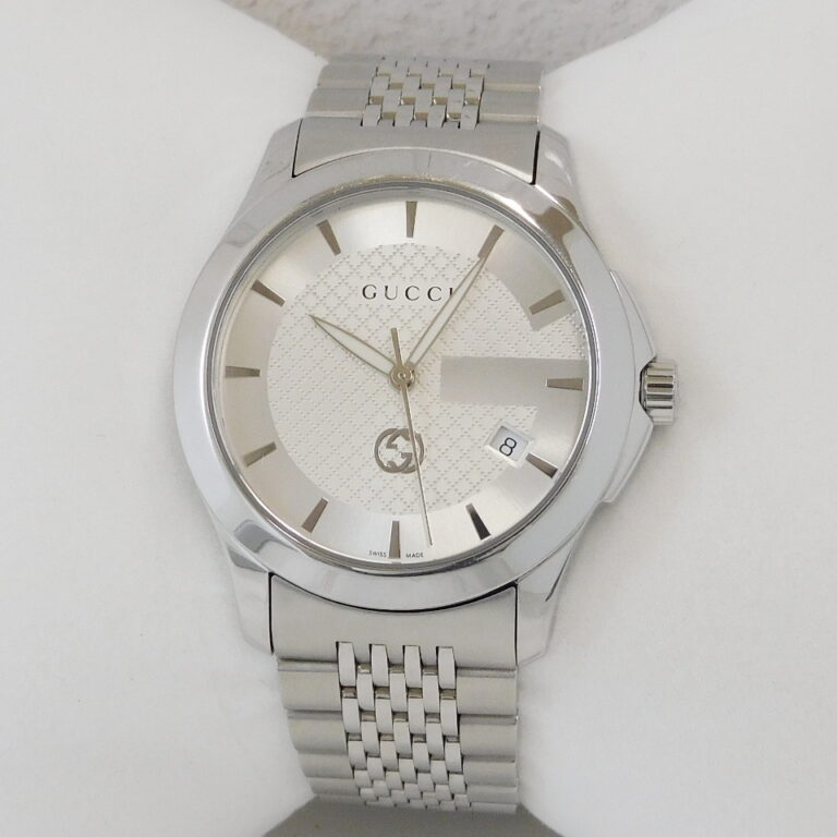 No.593　1円スタート☆GUCCI(グッチ)1500L バングルウォッチ 文字盤ピンクシェル 2針 QUARTZ クォーツ腕時計 ケース付き Yahoo!オークション -「グッチ 1500l」の落札相場・落札価格