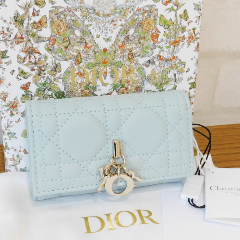 鑑定済】DIOR 明るかっ Miss Dior キーケース カナージュ チャーム 