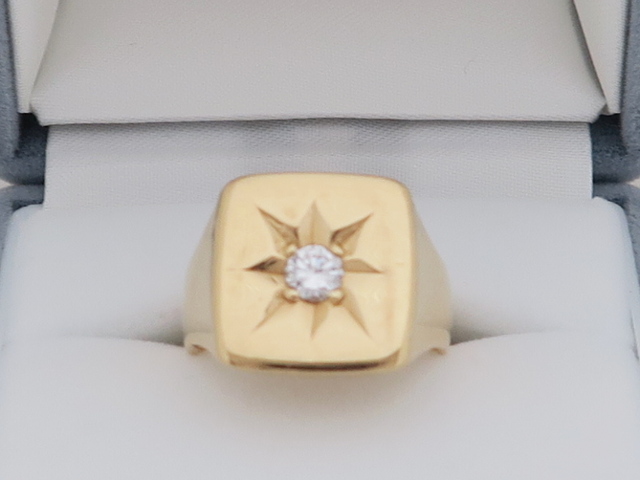 K20 印台リング D0.32ct 24.3gの買取実績｜福島県郡山市｜まじめな買取 