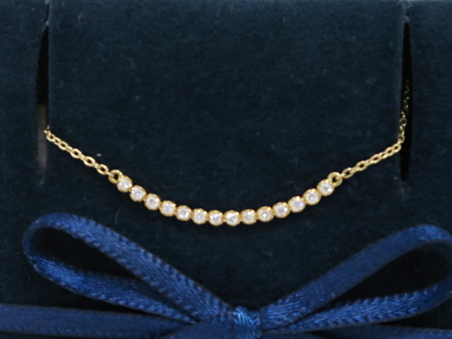 最初の アーカー ビリーブユー ダイヤモンドの買取 K18YG ネックレス  
