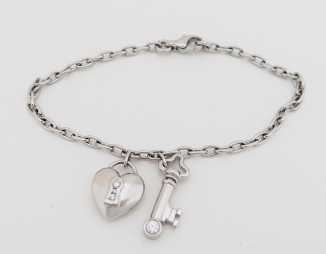 ティファニー Pt950 ブレスレット ハート&キー ダイヤモンドの買取実績  