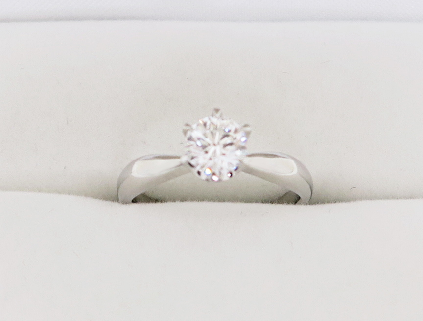 Pt850 ダイヤモンド 指輪 D0.53ct 3.5gの買取実績｜福島県郡山市  