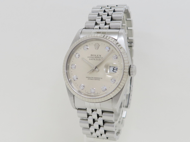 中古 ロレックス ROLEX 16234 U番(1997年頃製造) ホワイト メンズ  