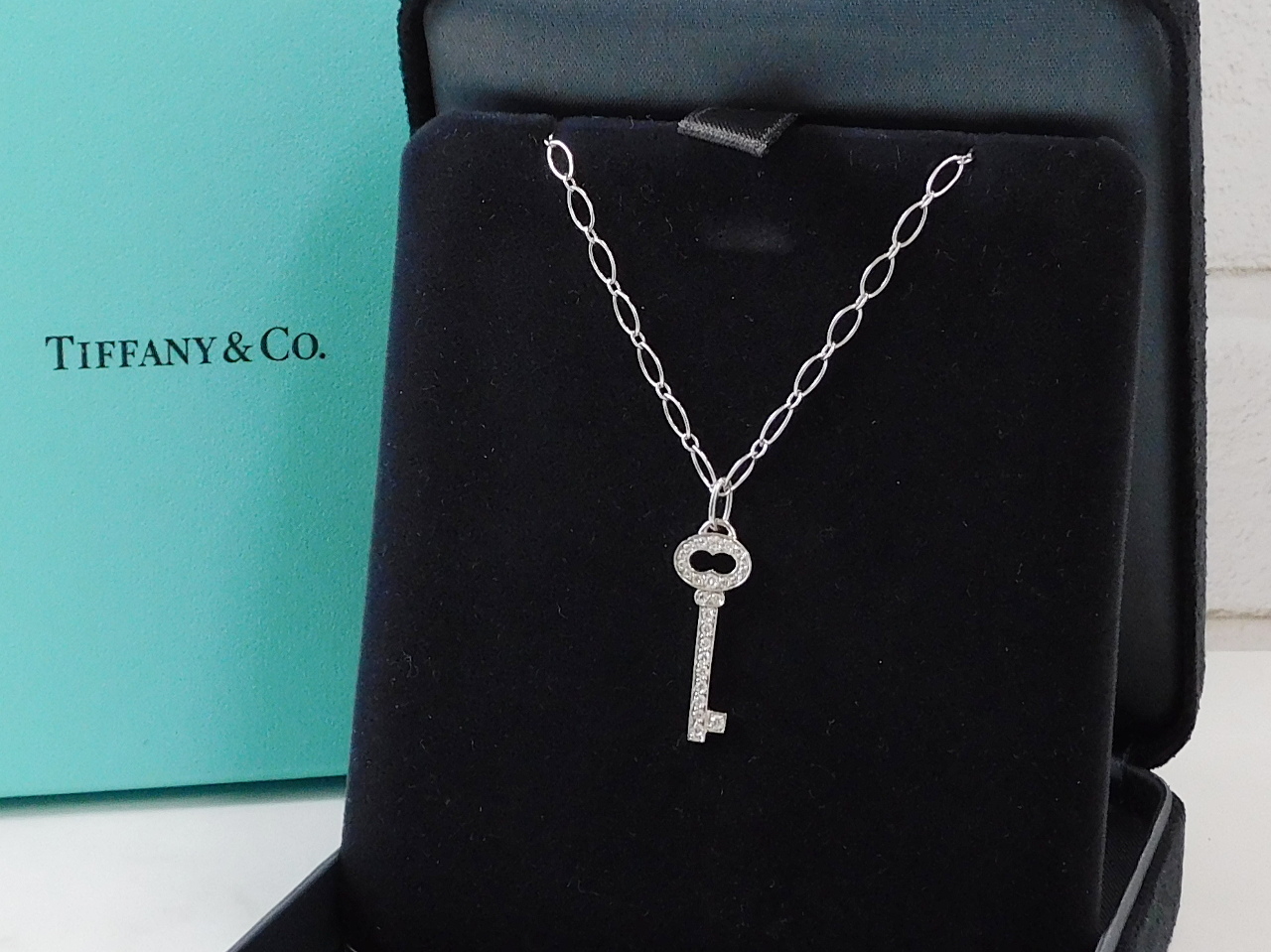 ティファニーヴィンテージオーバルキーネックレスチャームダイヤモンドᏦ18 