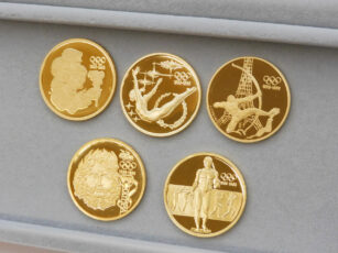 IOCオリンピック100周年記念コイン 金貨裏面