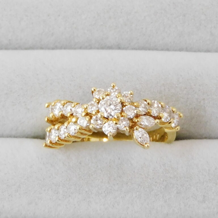 リング シチズンジュエリー PT900 K18YG 指輪 10.5号 ダイヤ 総重量約  