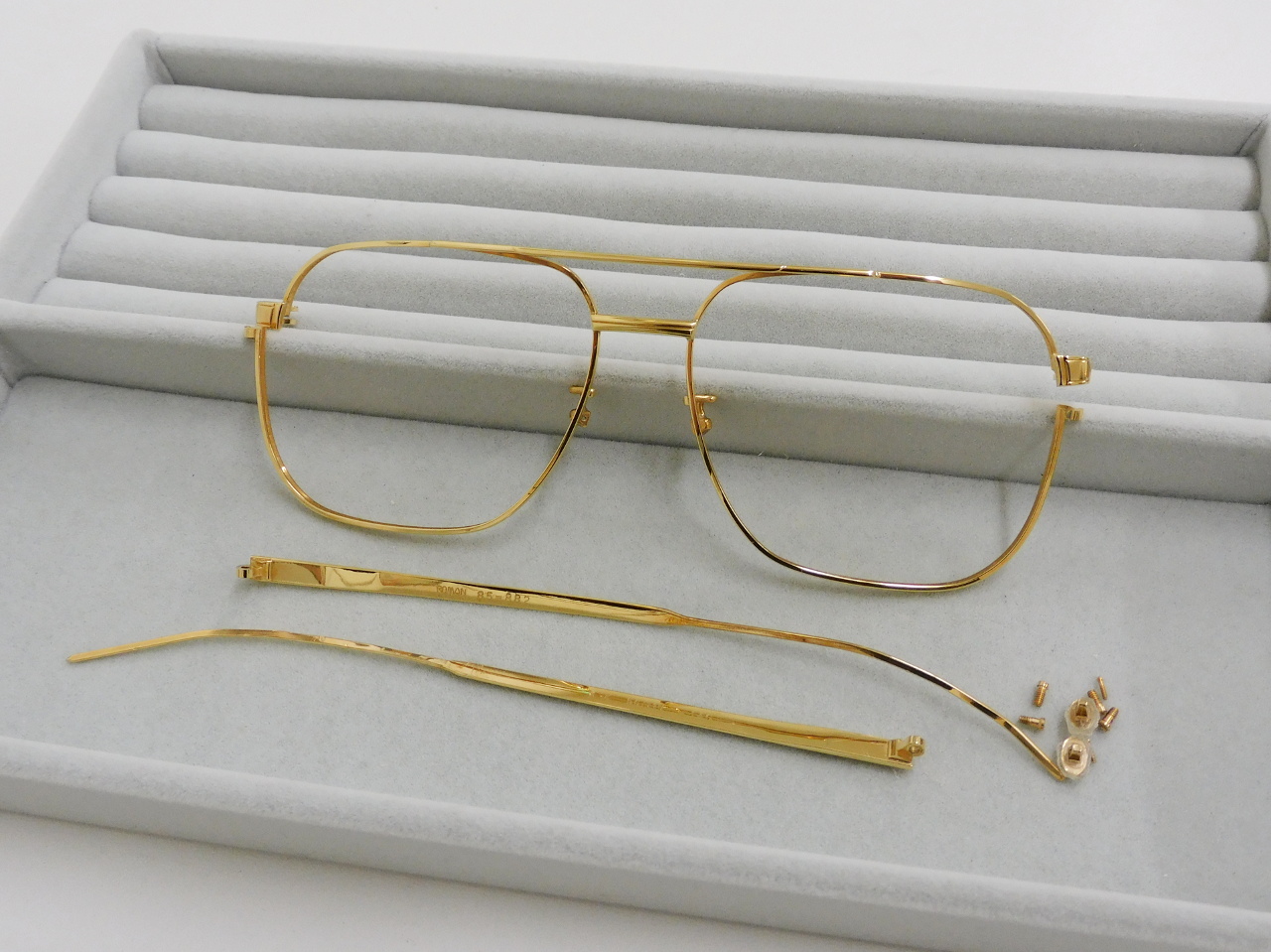 100%新品限定SALE★K18 フレーム 眼鏡 総重量約31.6g 18金 ゴールド 刻印有 度入り 現状品 5-19 フルリム