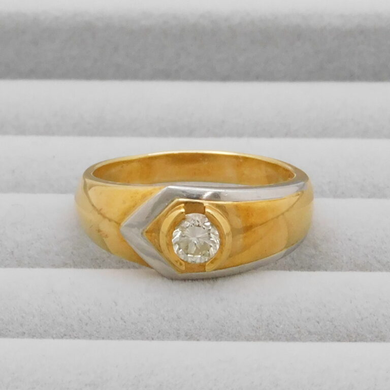 1円スタート【中古】Pt900/K18 ダイヤモンド リング　12号[f162-6] ☆〔IY163〕K18⁄Pt900 宝石 ルビー・ダイヤリング 0.51ct⁄0.12ct 10号