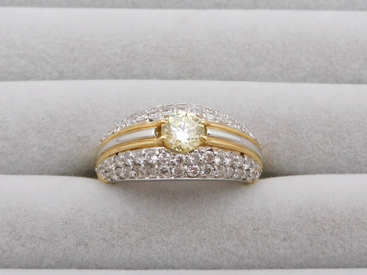 K18 Pt900リング 0.627ct