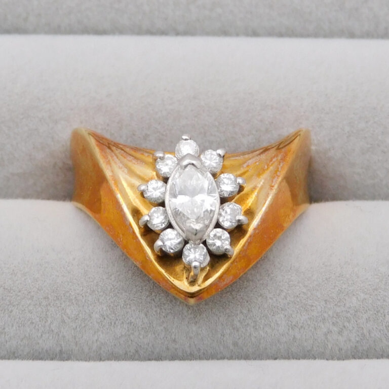 K18Pt900 ダイヤリング D0.25 0.21