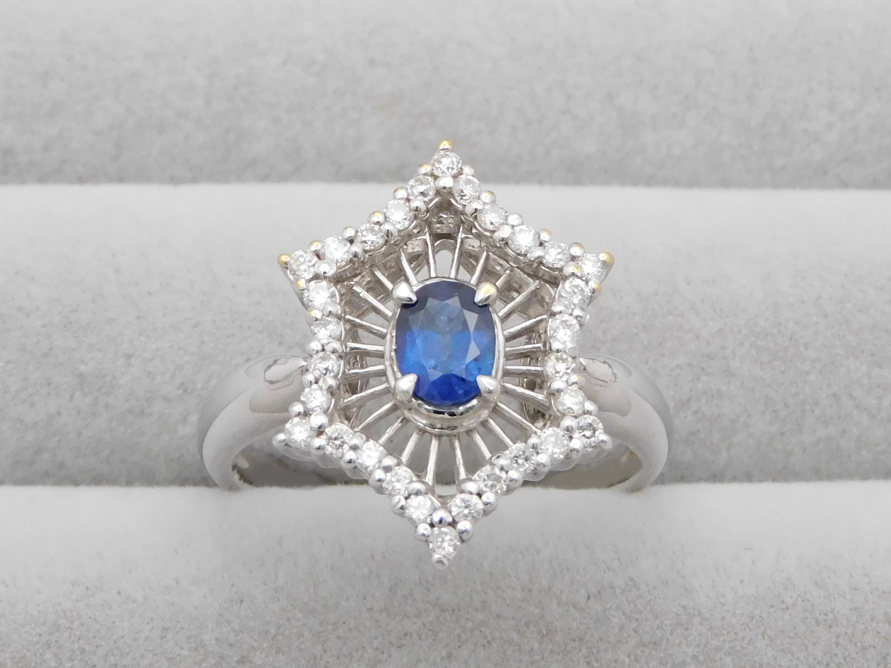 K18WG サファイアリング S0.41ct｜郡山のまじめな買取専門店Tamaki