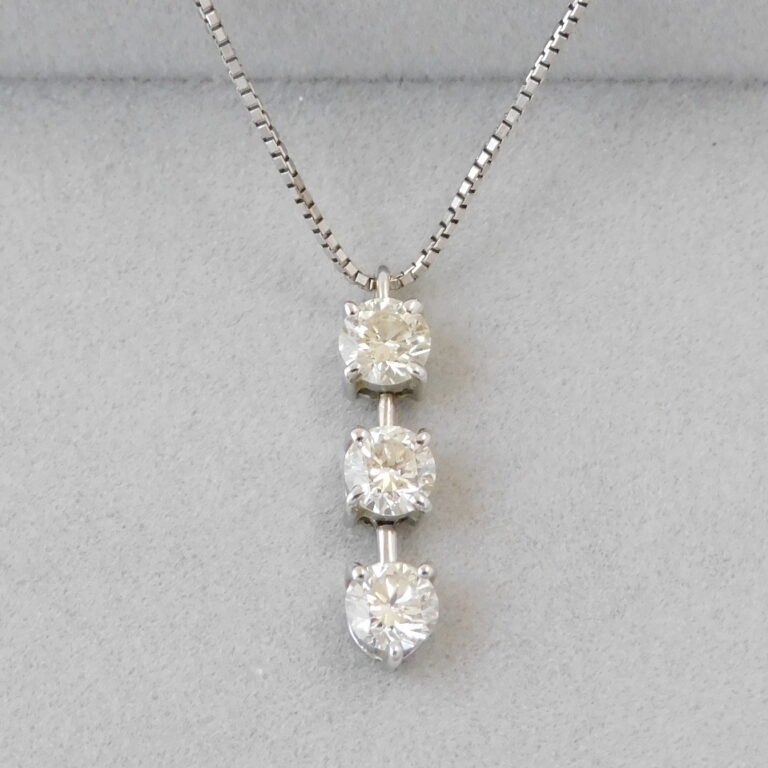 K18WG トリロジーネックレス D1.01ct ｜まじめな買取専門店Tamaki 
