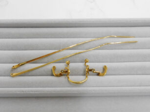 K18メガネフレーム(ブリッジとテンプル)