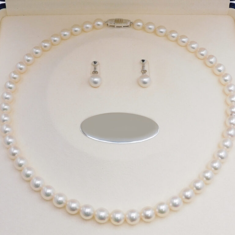 ミキモト パールネックレス イヤリングセット K18WG留金